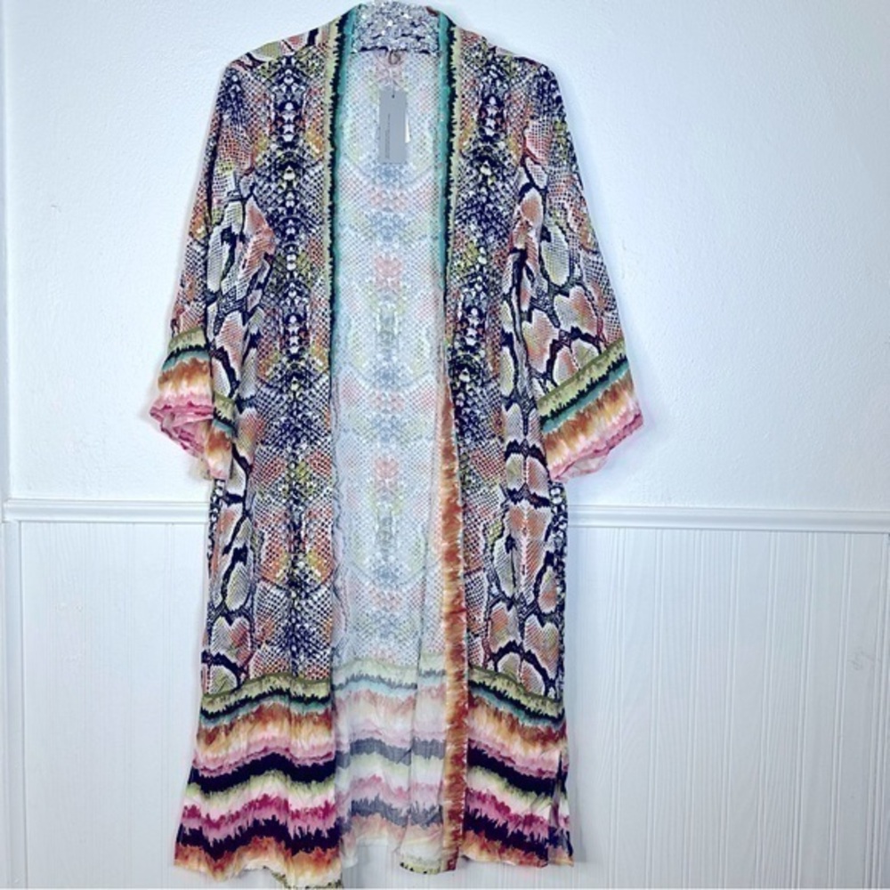 Anthropologie Bl-nk Annette Kimono, Robe, Coverup dress snake print